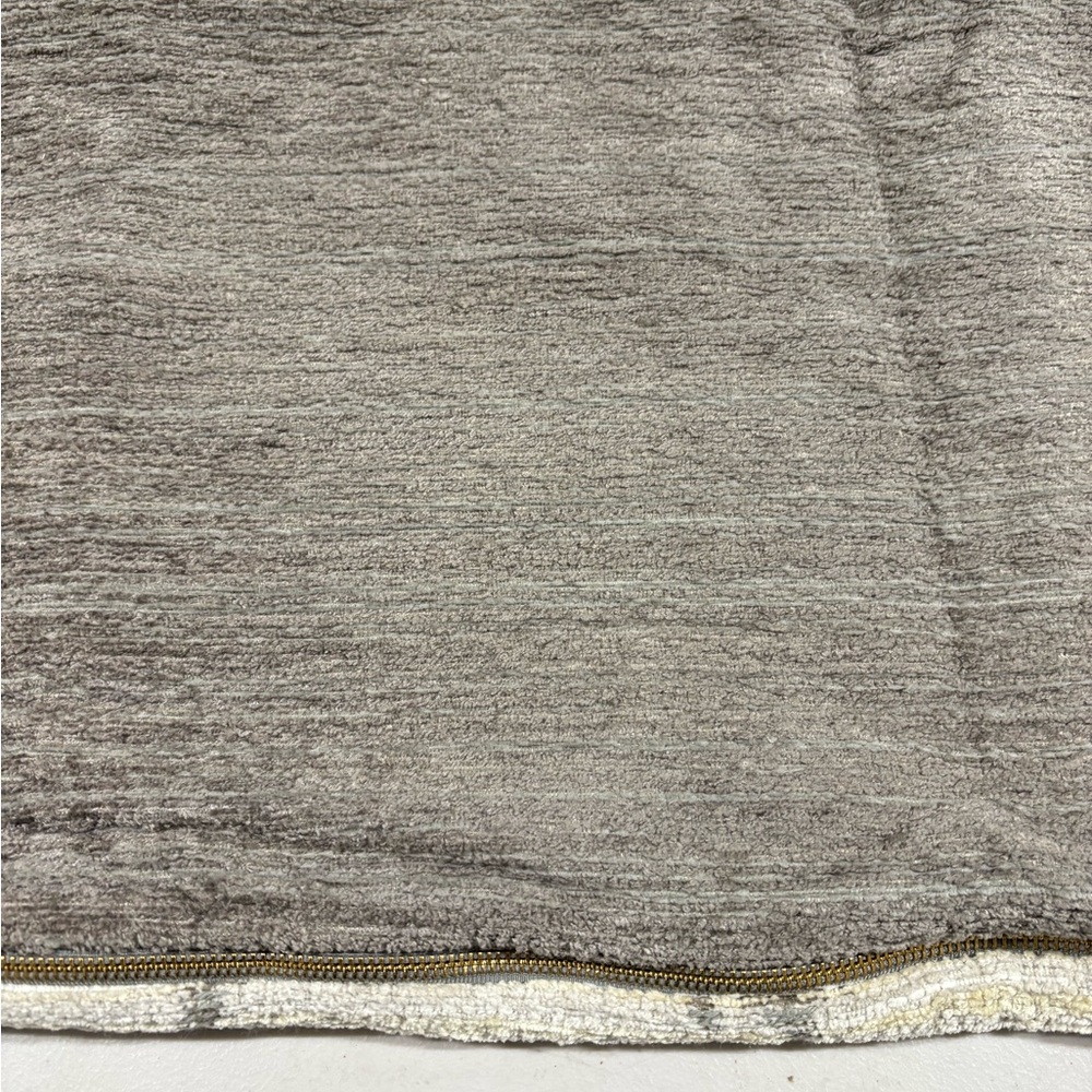 Restoration Hardware Cream and Gray Accent Pillow - Picture 3 of 5